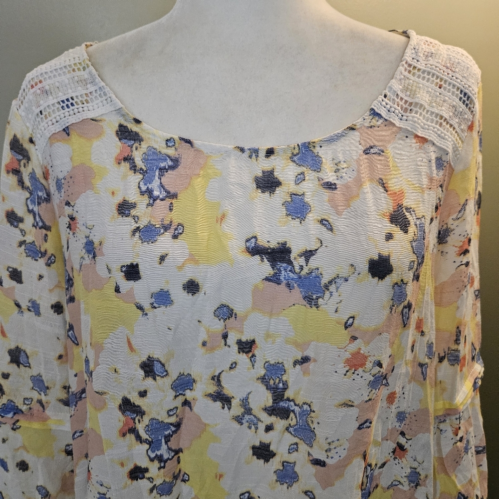 Hope & Harlow Multicolor Women's Size Large L Shirt Blouse - Picture 2 of 13